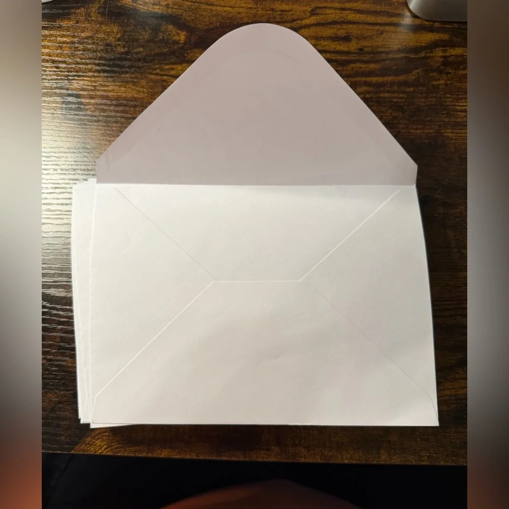 50 White Envelopes 5 1/4 inch x 7 1/4 in Blank Greeting Card Envelopes